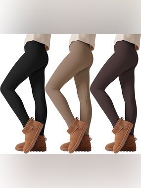 Quedoris Girls 3-pack Fleece Leggings NWT